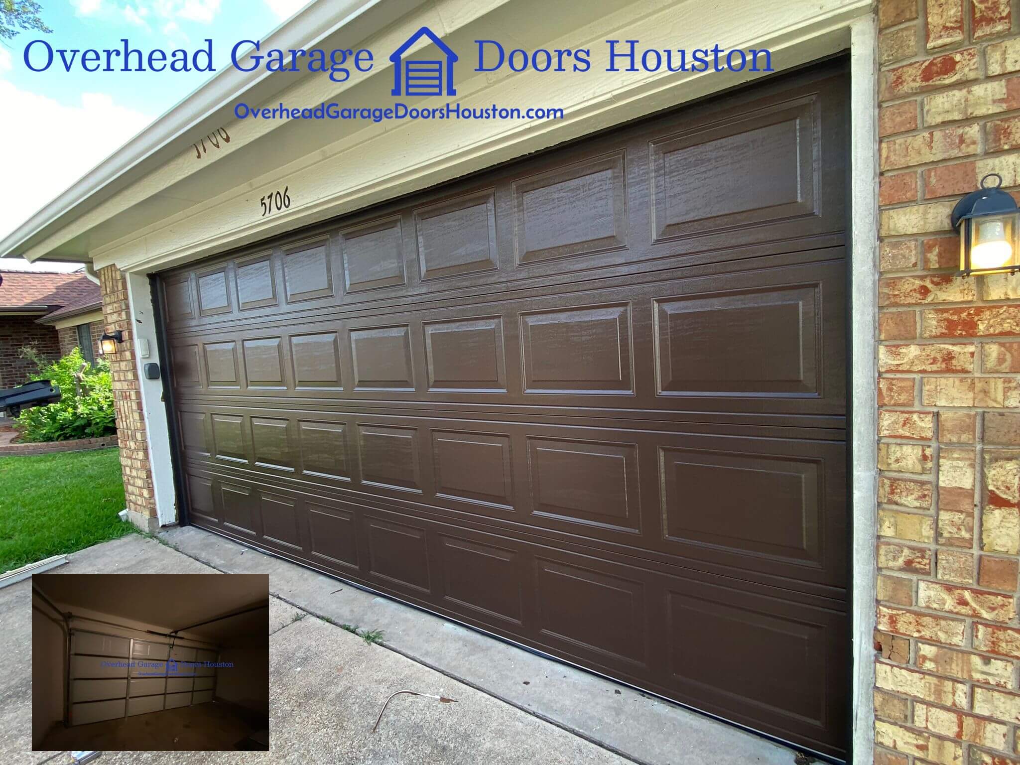 new_brown_two_car_garage_door_install